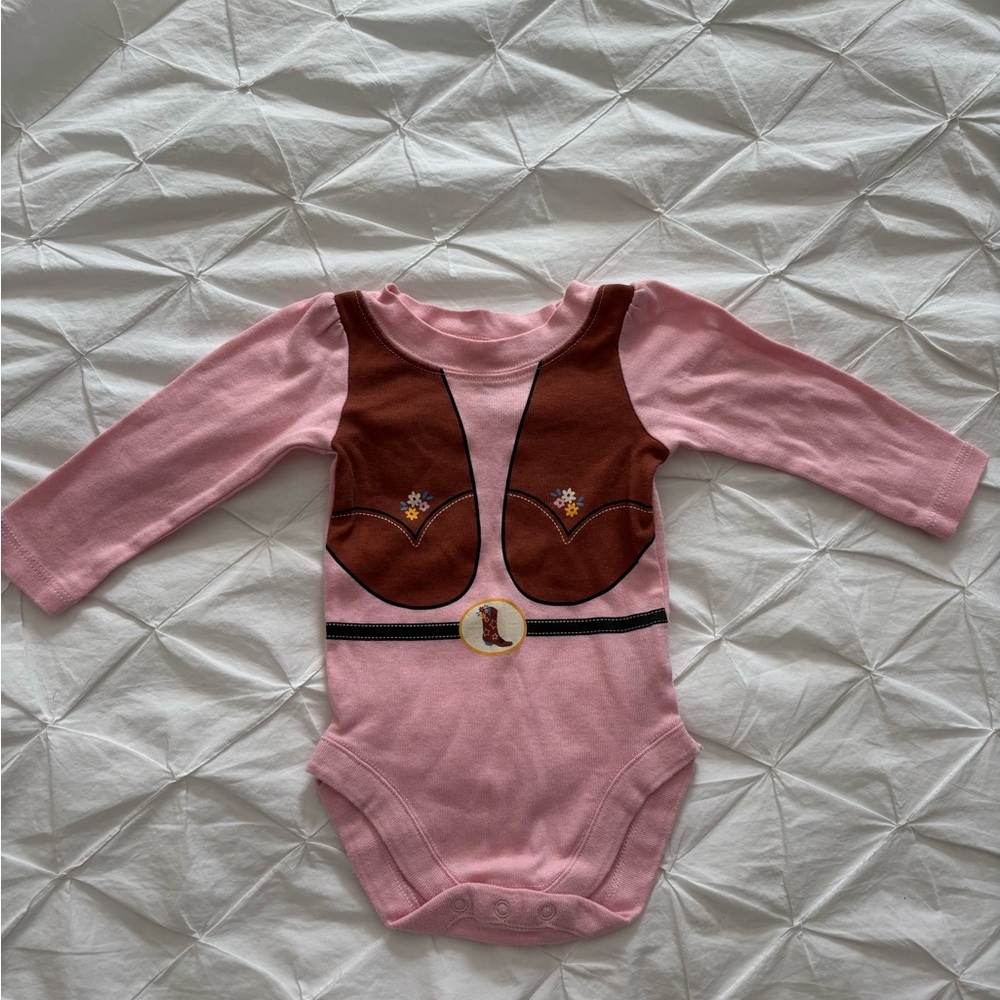 Cowgirl long sleeve onesie